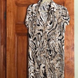 3/$10 Anne Klein Animal Print Shirt Dress